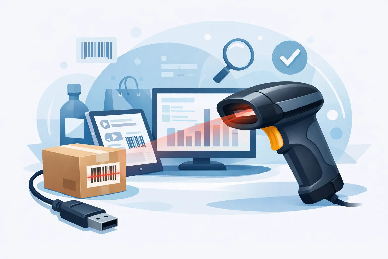 Cómo elegir un lector de codigo de barras usb