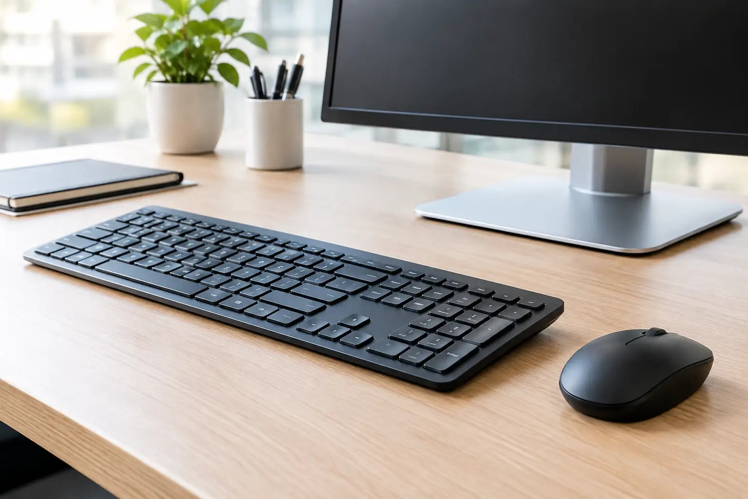 Teclado y mouse inalámbrico para oficina ideal
