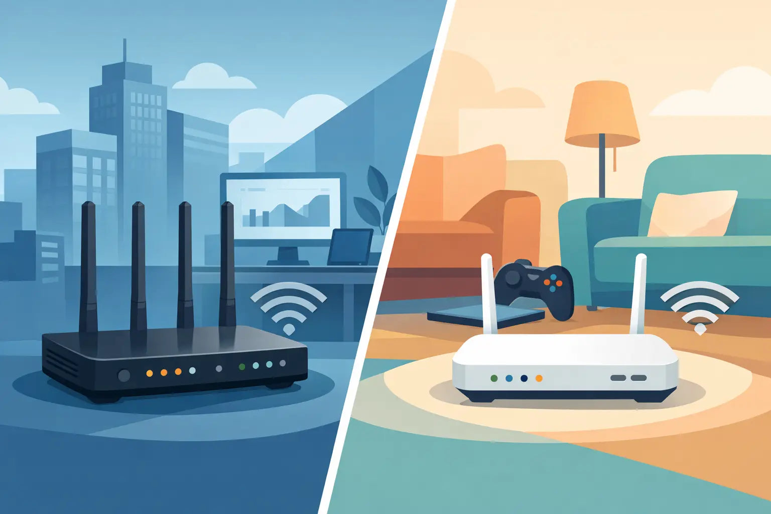 Router empresarial vs doméstico: qué cambia