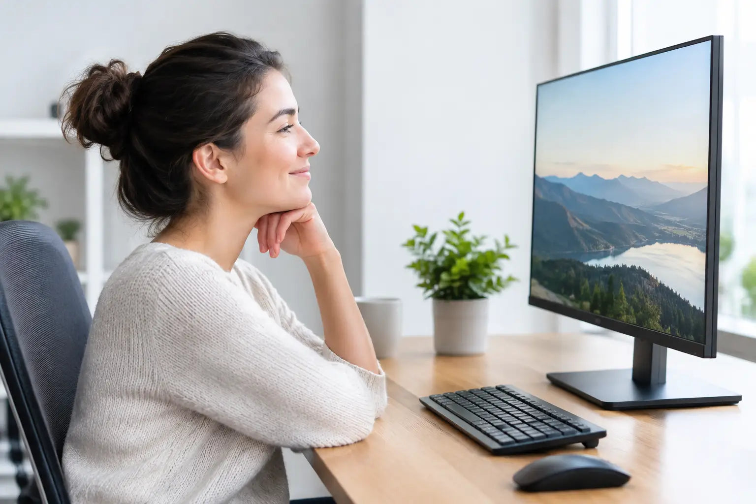 Qué monitor reduce la fatiga visual al trabajar