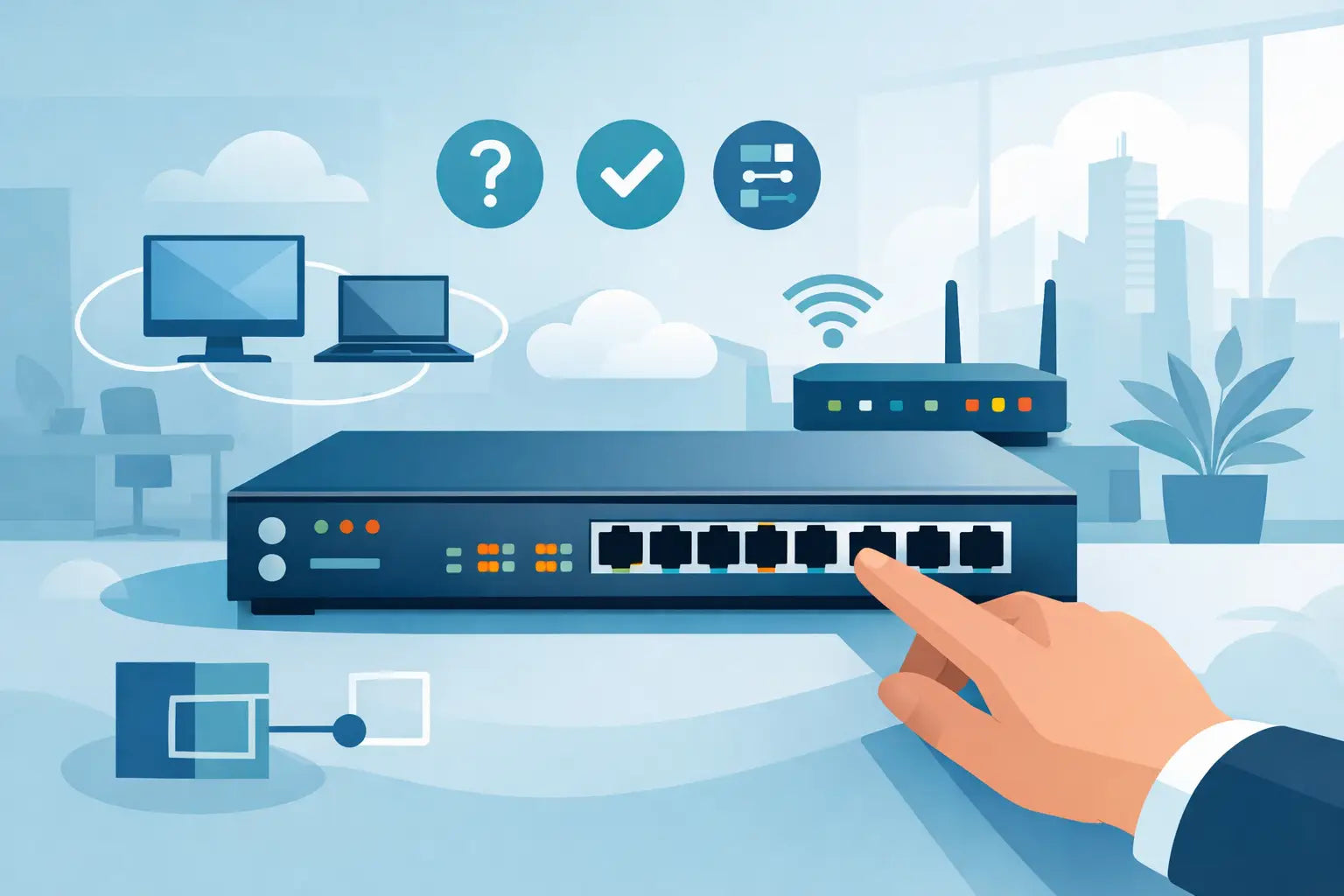 Cómo elegir un switch de red para oficina