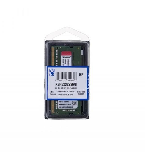 MEMORIA RAM PARA LAPTOP 8GB KINGSTON KVR32S22S6/8 DDR4 3200MHZ CL22 1.2V
