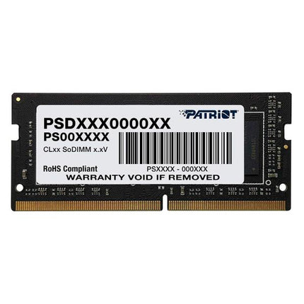 MEMORIA RAM LAPTOP 8GB PATRIOT PSD38G1600L2S DDR3 1600MHZ CL11 1.35V NEGRO