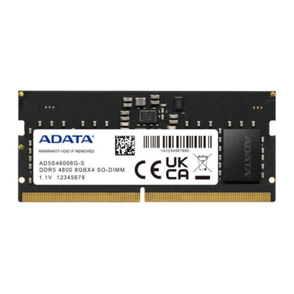 MEMORIA RAM PARA LAPTOP 8GB ADATA AD5S48008G-S DDR5 4800MHZ CL40 1.1V