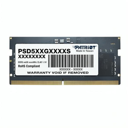 MEMORIA RAM PARA LAPTOP 8GB PATRIOT PSD58G480041S SL DDR5 4800MHZ CL40 1.1V