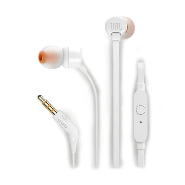 AUDIFONO JBL TUNE 110 ALÁMBRICO 3.5MM JBLT110WHTAM