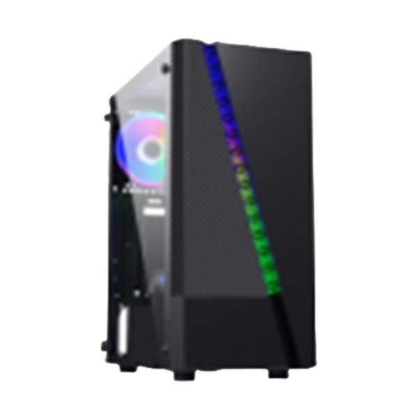 CASE GAMING RGB EAGLE WARRIOR CG17AARA001C MID TOWER SIN VENTILACIÓN INCLUIDA CON VIDRIO FRONTAL Y TIRA RGB