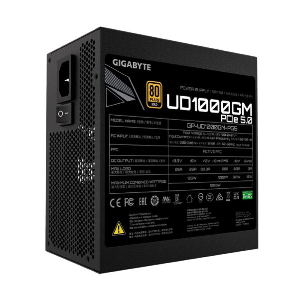 FUENTE DE PODER GIGABYTE GP-UD1000GM PG5 REV 1000W  80 PLUS GOLD FULL MODULAR ATX