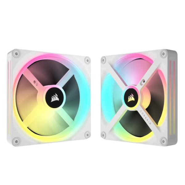 ABANICO CORSAIR ICUE LINK QX140 RGB WHITE 2X14CM CON SISTEMA ICUE INCLUIDO HUB CO-9051008-WW