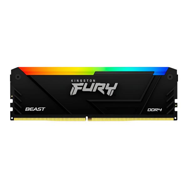 MEMORIA RAM PC 8GB KINGSTON FURY BEAST RGB DDR4 3200MHz CL16 1.35V KF432C16BB2A/8