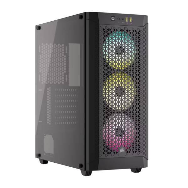 CASE GAMING RGB CORSAIR 480T AIRFLOW MID TOWER VENTILADORES 3 DE 120M CON VIDRIO LATERAL CC-9011272-WW