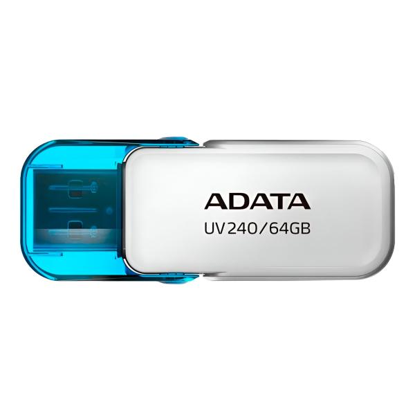 MEMORIA USB 2.0 64GB ADATA BLANCO AUV240-64G-RWH