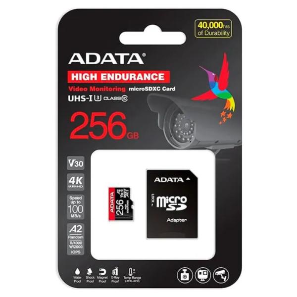 MEMORIA MICRO SDXC 256GB ADATA CON ADAPTADOR AUSDX256GUI3V30SHA2-RA1