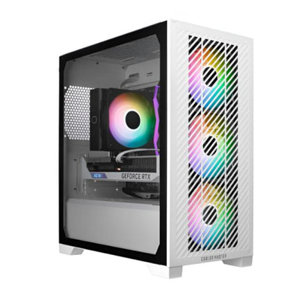 CASE GAMING RGB COOLER MASTER ELITE 301 MINI TOWER VENTILADORES 3 DE 120MM CON VIDRIO LATERAL Y MALLA FRONTAL E301-WGNN-S00