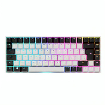 TECLADO GAMING RGB SHARKOON SKILLER SGK50 S3 TKL MECÁNICO ALÁMBRICO USB ESPAÑOL SWITCH AMARILLO 4044951039685