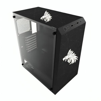 CASE GAMING RGB  EAGLE WARRIOR CG01W8RA001C MID TOWER SIN VENTILACIÓN INCLUIDA CON VIDRIO LATERAL