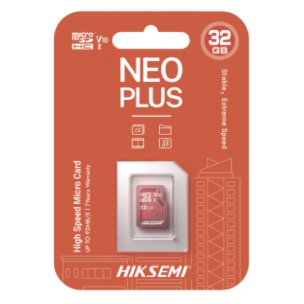 MEMORIA MICRO SD 32GB HIKSEMI HS-TF-D3 32G CLASE 10 95 M/S COMPATIBLE CON CÁMARAS HIKVISION Y OTRAS