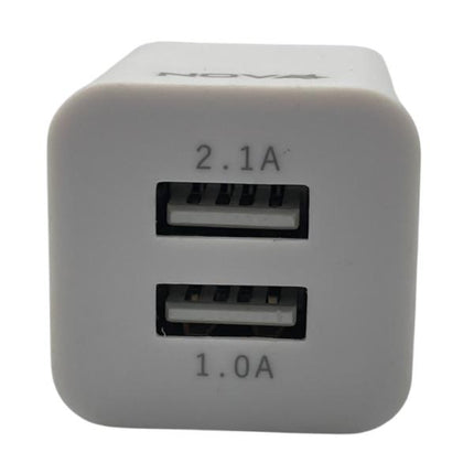 CARGADOR DE PARED NOVA PA010RBU001C 10W 2 PUERTOS USB-A