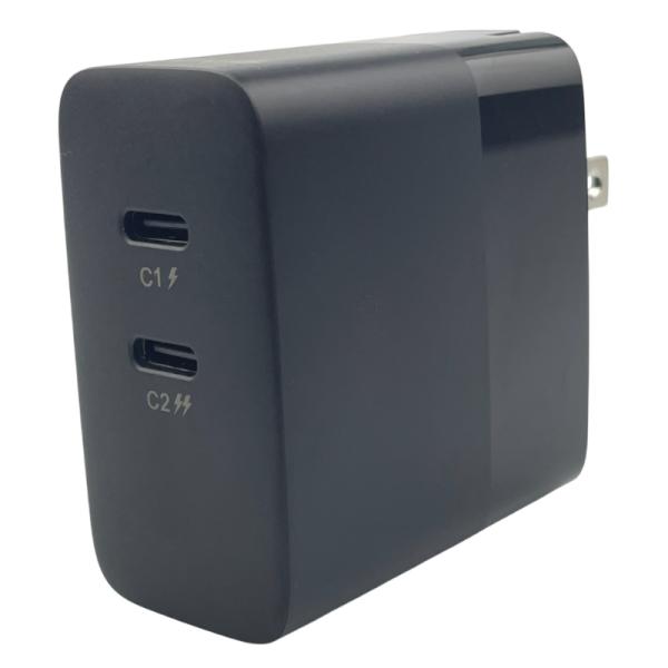 CARGADOR DE PARED NOVA PA045RBU001C 45W 2 PUERTOS USB-C CARGA RAPIDA CON ENCHUFE PLEGABLE