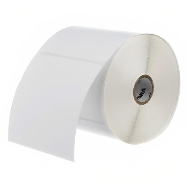 ROLLO DE ETIQUETA ZEBRA Z-ESSENTIALS 500D 4" X 2" NUCLEO 1" 5" OD CON PERFORACION 1298 ETIQUETAS/ROLLO 10043290