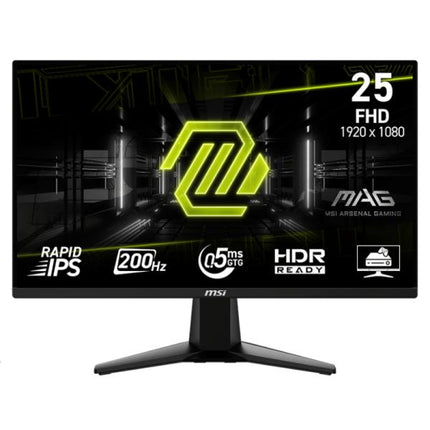 MONITOR GAMING MSI MAG 255F E20 24.5" PLANO 1920 X 1080 200 HZ ANTI-GLARE HDMI Y DP 9S6-3BC21M-046