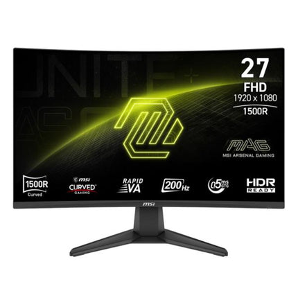 MONITOR GAMING MSI MAG 276CF E20 27"  CURVO 1920 X 1080  200 HZ  ANTI-GLARE  HDMI Y DP  9S6-3CE11M-026