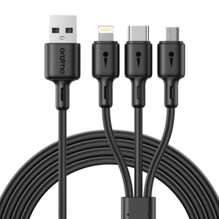 CABLE 3 EN 1 USB-A A MICRO-USB USB-C Y LIGHTNING ORAIMO DURA LINE 3 3A 1.2M OCD-X93