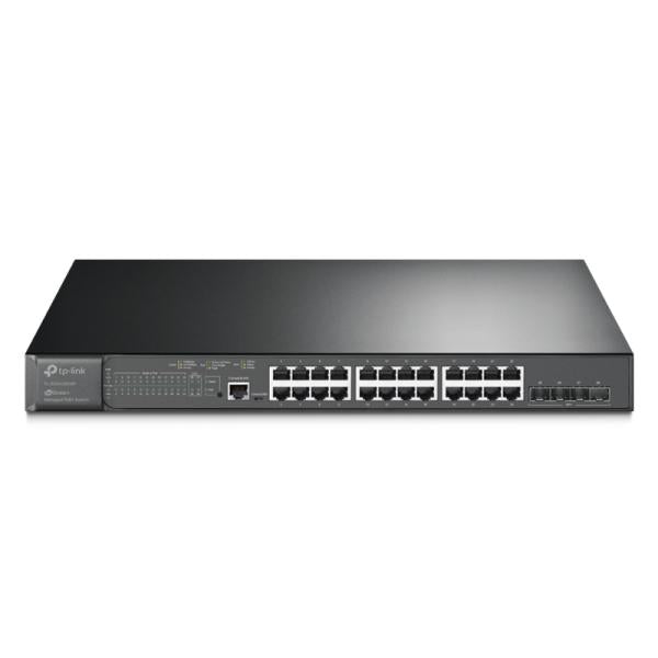 SWITCH TP LINK SG3428XMP(UN) 24 PUERTOS RJ45 4 PUERTOS 10G SFP+ 1 PUERTO RJ45 Y 1 PUERTO MICRO USB 10/100/1000 MBPS ADMINSITRABLE