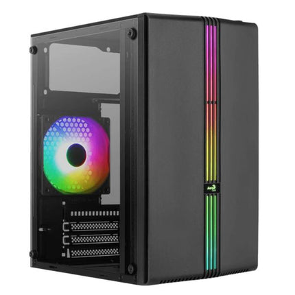 CASE RGB AEROCOOL EVO MINI-G-BK-V1 MINI TOWER VENTILADOR 1 DE 120MM CON VIDRIO LATERAL ACCS-PV42013.11