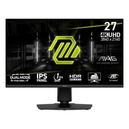 MONITOR GAMING MSI MAG 275UPD E14 27 PULG  PLANO 3840 X 2160 4K UHD  48~144HZ  ADAPTIVE-SYNC DP Y HDMI  9S6-3CE89M-018 NEGRO