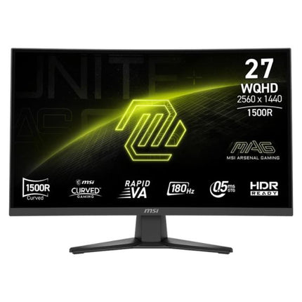 MONITOR GAMING MSI MAG 275CQF E18 27" CURVO 2560 X 1440 180HZ ADAPTIVE-SYNC DP Y HDMI 9S6-3CE91H-004