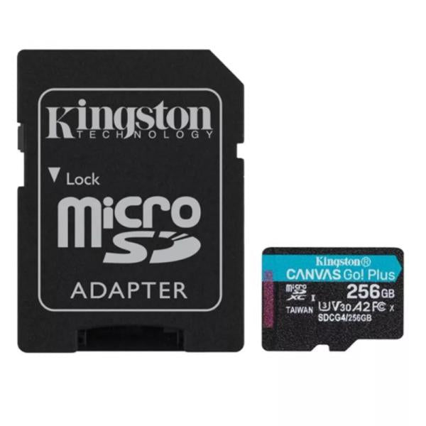 MEMORIA MICRO SD 256GB KINGSTON SDCG4/256GB CLASE 10 UHS-I V30 200 MB/S / 100 MB/S PARA DRONES Y CAMARAS DEPORTIVAS