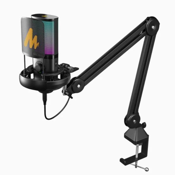 MICROFONO MAONO PM450S USB Y USB-C CON BRAZO ARTICULADO NEGRO