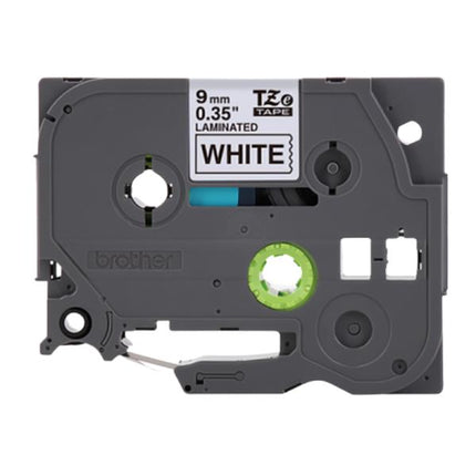 CINTA LAMINADA BROTHER TZE221 9 MM X 8 M NEGRO SOBRE FONDO BLANCO