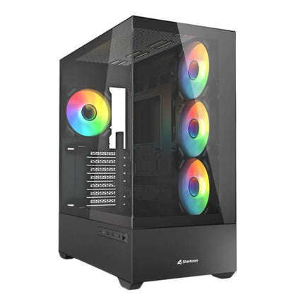 CASE RGB SHARKOON AK6 MID TOWER VENTILADORES 4 DE 120MM CON VIDRIO LATERAL 4044951041695
