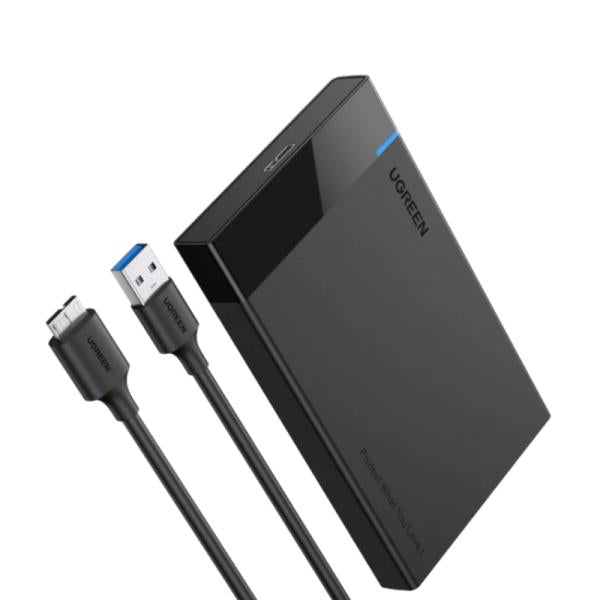 ENCAPSULADOR UGREEN US221 SATA III A USB 3.0 HDD/SSD 2.5" 30848 NEGRO