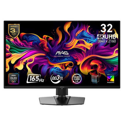 MONITOR GAMING MSI MAG 322UP QD-OLED E16 31.5" PLANA 840X2160 165HZ QD-OLED G-SYNC / FREESYNC HDMI / DISPLAYPORT / USB-C 9S6-3DD29A-070