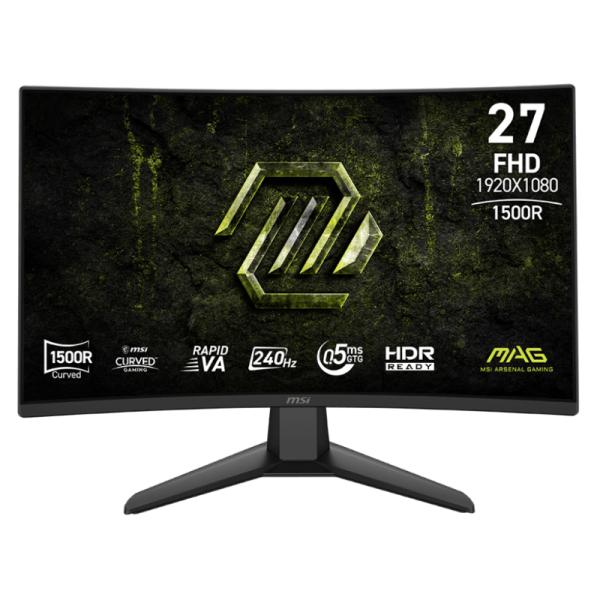 MONITOR GAMING MSI MAG 274CF X24 27" CURVA 1500R 1920X1080 240HZ VA RÁPIDO FREESYNC DISPLAYPORT / HDMI 9S6-3CF51T-004