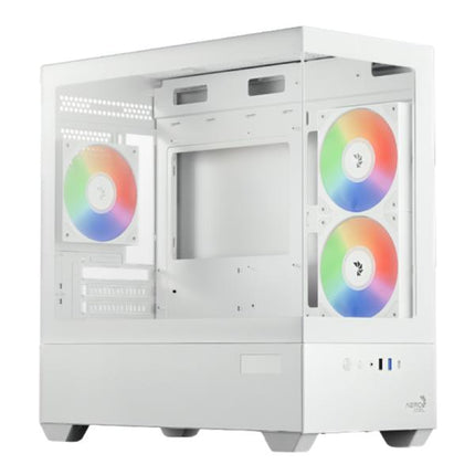 CASE GAMING RGB AEROCOOL P300D DIGI-G-WT-V1 DIGI MINI TOWER VENTILADORES 3 DE 120MM CON PANEL FRONTAL Y LATERAL ACCS-PN05033.21