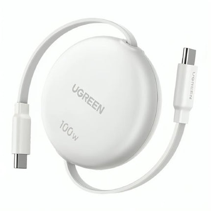 CABLE RETRÁCTIL UGREEN L531 USB-C A USB-C 100W CARGA RÁPIDA 95673 BLANCO
