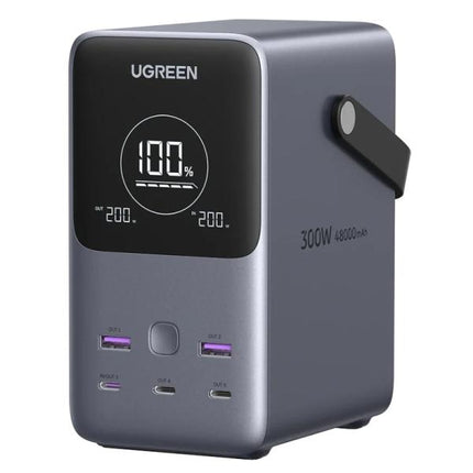POWER BANK UGREEN PB770 48000MAH 300W 5 PUERTOS CARGA RÁPIDA PORTÁTIL 25286 GRIS
