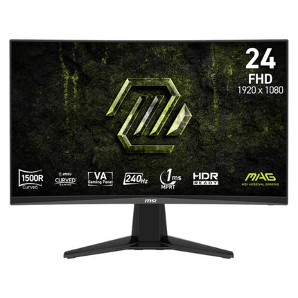 MONITOR MSI MAG 245C X24 24" CURVA 1500R 1920X1080 FHD 240HZ AMD FREESYNC PREMIUM DISPLAYPORT / HDMI 9S6-3BD01M-001