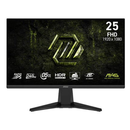MONITOR GAMING MSI 25 PULG MAG 255F X24 PLANA 1920X1080 FULL HD 240 HZ RAPID IPS AMD FREESYNC PREMIUM HDMI / DISPLAYPORT 9S6-3BC91M-001 NEGRO