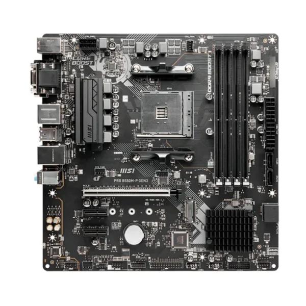 TARJETA MADRE MSI PRO B550M-P GEN3 AM4 MICRO-ATX DDR4 911-7C95-206 NEGRO