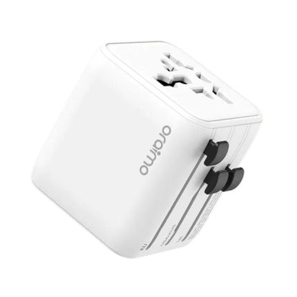 ADAPTADOR UNIVERSAL ORAIMO POWEROMNI 25 OCW-T01 2 TOMAS AC/ENCHUFES BLANCO