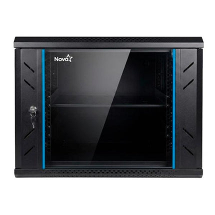 GABINETE DE RED 9U NOVA ACERO/PANEL SPCC CN09U11H001C NEGRO