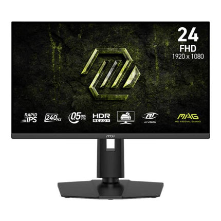 MONITOR GAMING MSI MAG 245PF X24 24 PULG PLANA FULL HD 240HZ RAPID IPS AMD FREESYNC PREMIUM HDMI/DISPLAYPORT/AUDÍFONOS HDR READY/MODO NEGRO