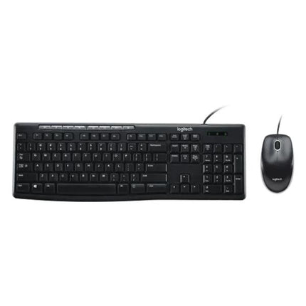 TECLADO Y MOUSE LOGITECH MK200 ALÁMBRICO USB INGLÉS 920-002716