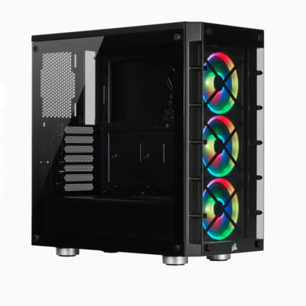 CASE GAMING RGB CORSAIR ICUE 465X MID TOWER VENTILADORES 3 DE 120MM CON VIDRIO LATERAL Y MALLA FRONTAL CC-9011188-WW