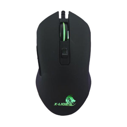 MOUSE GAMING X-LION MS-700 ALÁMBRICO USB 3200 DPI NEGRO